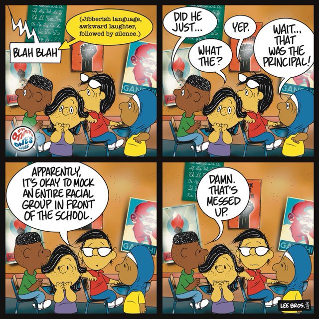 How do we talk with kids (asks adults) about this kind of daily discrimination and racism — use comics! Here is part 1 of Diggy and friends from <a href="/OtherOnesbyLee/">The Other Ones by Lee</a>. Follow us on Instagram and Facebook