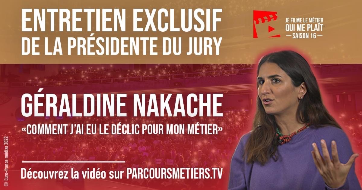 AURAOrientation's tweet image. 🎥 #JFLMQMP

Retrouvez l’interview de @GeraldineNakach présidente du jury « Je Filme le métier qui me plaît » saison 16, et découvrez comment elle a eu le déclic pour son #métier !
Les inscriptions sont ouvertes jusqu'au 17 janvier, minuit. 

Interview➡️bit.ly/3hrBMQX