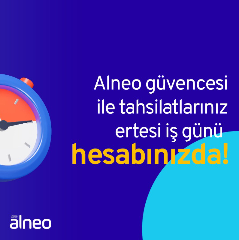 AlneoApp's tweet photo. Ödemelerim ne zaman gelir diye düşünmeyin!
#Alneo güvencesi ile ödemeleriniz, ister ertesi iş günü ister blokeli olarak hesabınıza aktarılsın!👍🏻
Detaylar için: https://t.co/Qw3gGQpHjh
#ceppos #uygulama #kobi #işletme #mobilödeme #payment #fintech #linkileödeme #smsileödeme https://t.co/69YG5eQR7F