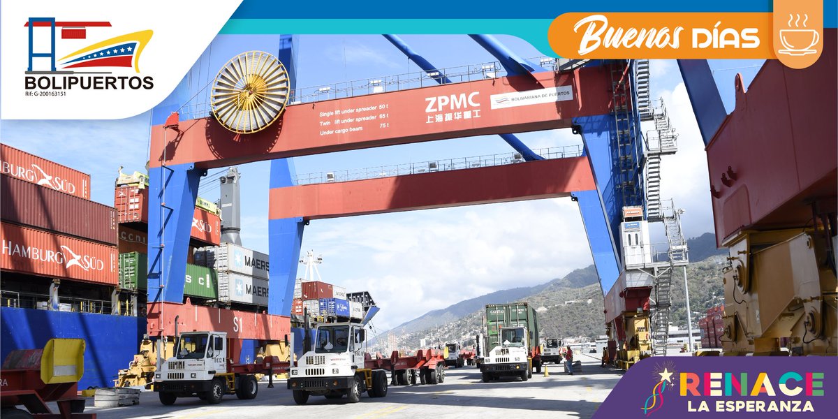 ¡Buenos Días! ⚓ Bolivariana de Puertos se levanta cada día junto a sus trabajadores con optimismo y amor para enaltecer a nuestra Patria, afianzando con determinación la consolidación de la economía Nacional 🇻🇪 #FelizJueves #15Dic