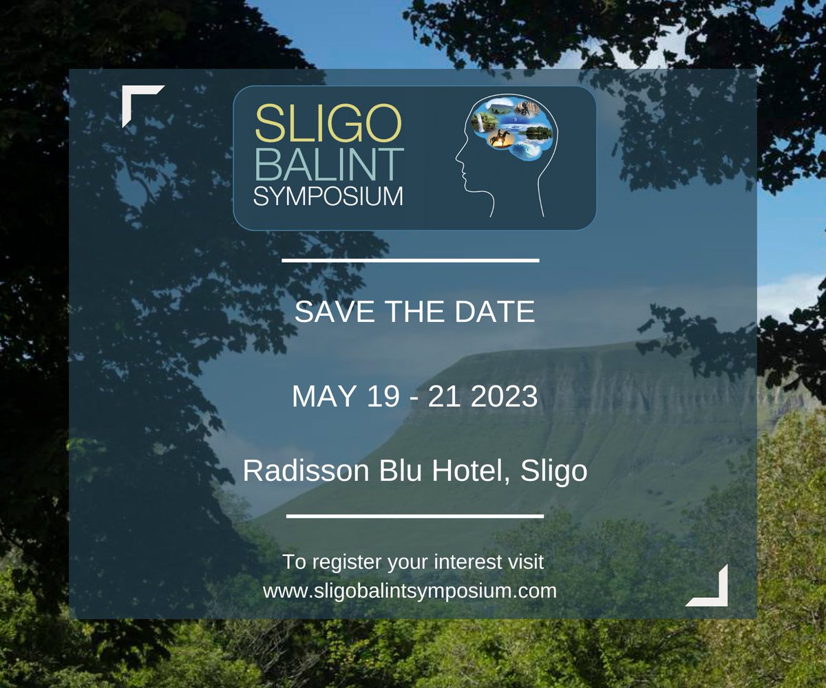 SAVE THE DATE: Registrations for the Sligo Balint Symposium 2023 open on January 9th. Be the first to get updates by registering your email at sligobalintsymposium.com #Sligo #Balint
