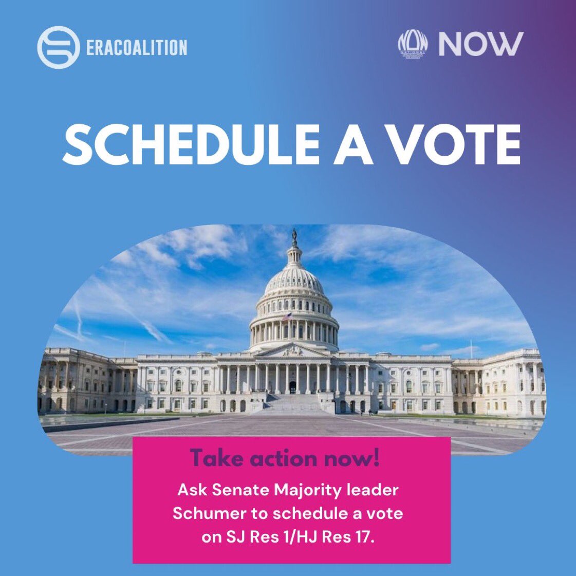 ON THE FEDERAL #ERA: We also respectfully request @SenSchumer to call the vote on #SJRes1 / HJRes17 in the #USSenate to remove the arbitrary, extra-textual time limit imposed on #womensrights.