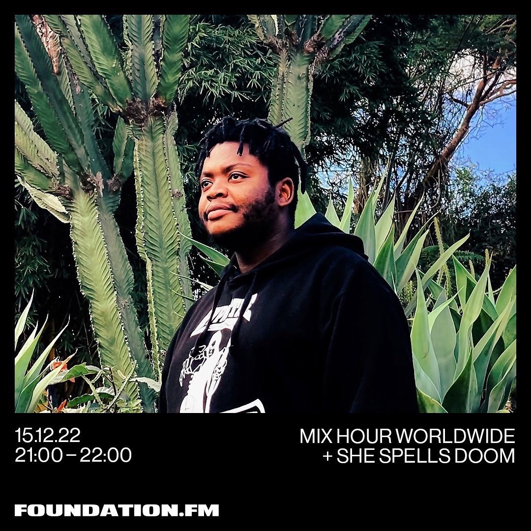 shespellsdoom's tweet image. 📻 Last mix/bit of radio for 2022! Catch me on @foundation_fm at 9PM (UK time) for 60 minutes of percussive club music - feat. everything from early 2000s Hip Hop instrumentals, Amapiano tinged beats + full on Leftfield Techno bangers. Huge thanks to foundation.fm 💐