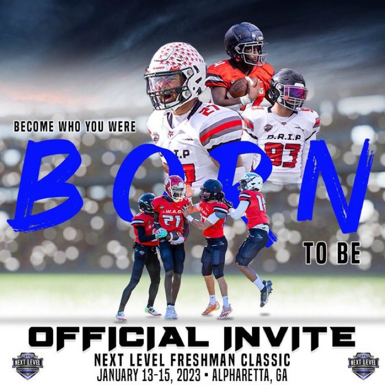 blessed to receive a invite to the next level freshman classic <a href="/RecruitGeorgia/">Recruit Georgia</a>  <a href="/IMGAcademy/">IMG Academy</a> <a href="/ncsa/">NCSA College Recruiting</a>