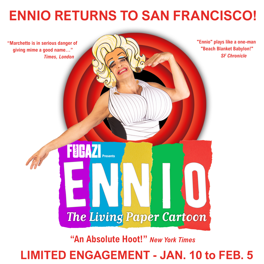 clubfugazisf's tweet image. #Ennio Returns to the #bayarea with his #unique and #brilliant one-person show. GET TICKETS NOW! January 10th - February 5th only 
@clubfugazisf 👉 bit.ly/3FYeTON 

W/@EnnioMarchetto @Adele @ladygaga @celinedion @DollyParton @justinbieber