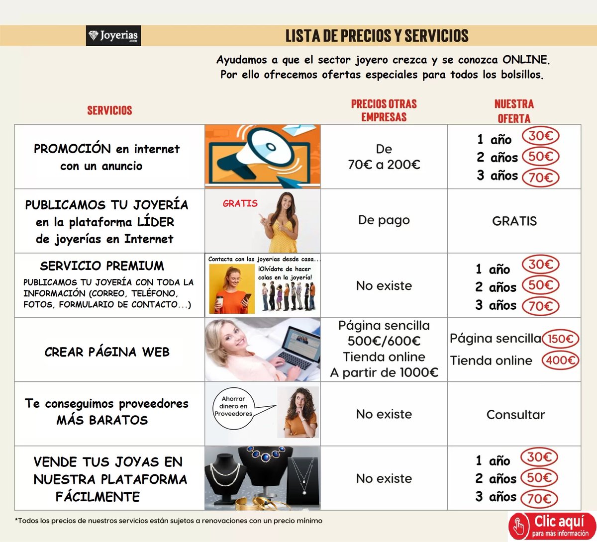 Joyeriascom's tweet photo. ¡Ofrecemos las mejores ofertas del sector joyero! Más de 2000 joyerías ya se benefician de nuestros servicios. ¿Quieres tener más clientes y ganar más dinero con tu joyería? ¡Pues suscríbite a nuestros servicios! Para más información accede a-> https://t.co/RQnsbeVgON https://t.co/gmfkRAXYuN