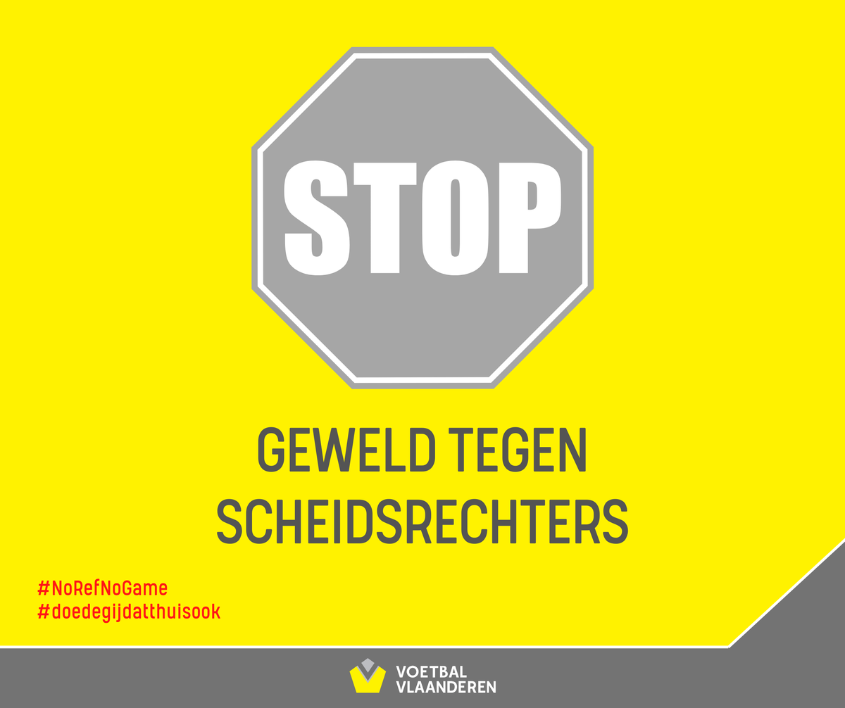 Voetbal_VL's tweet image. ⛔️ Afgelopen weekend werd een scheidsrechter in het futsal fysiek aangevallen. Voetbal Vlaanderen veroordeelt deze praktijken ten stelligste. 𝐁𝐥𝐢𝐣𝐟 𝐯𝐚𝐧 𝐝𝐞 𝐬𝐜𝐡𝐞𝐢𝐝𝐬𝐫𝐞𝐜𝐡𝐭𝐞𝐫 𝐚𝐟! No ref, no game. 
#norefnogame #doedegijdatthuisook #sportcomite