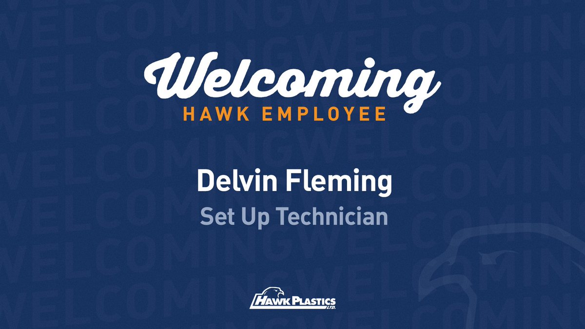 Join us in welcoming our newest team member, Delvin Fleming! We're excited to have you apart of the team that makes it happen! 💪⚙️

#hawkplastics #hawk #plasticsmanufacturing #windsor #windsorontario #localemployer #localeconomy #supplychain #autosupplier #yqg #buildingtomorrow