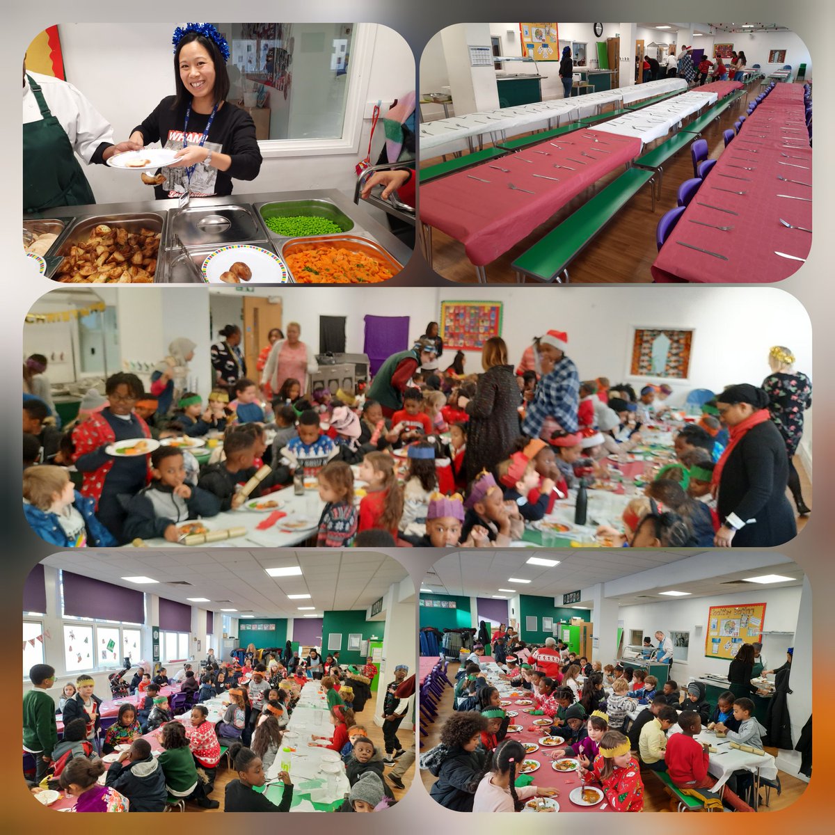 Whole school Christmas lunch today. Very busy but the children had a great time singing along to music...and eating lots! Now to keep the children calm for the afternoon!! #Lunchtime #Christmas #Foodie #Food #Foodies
