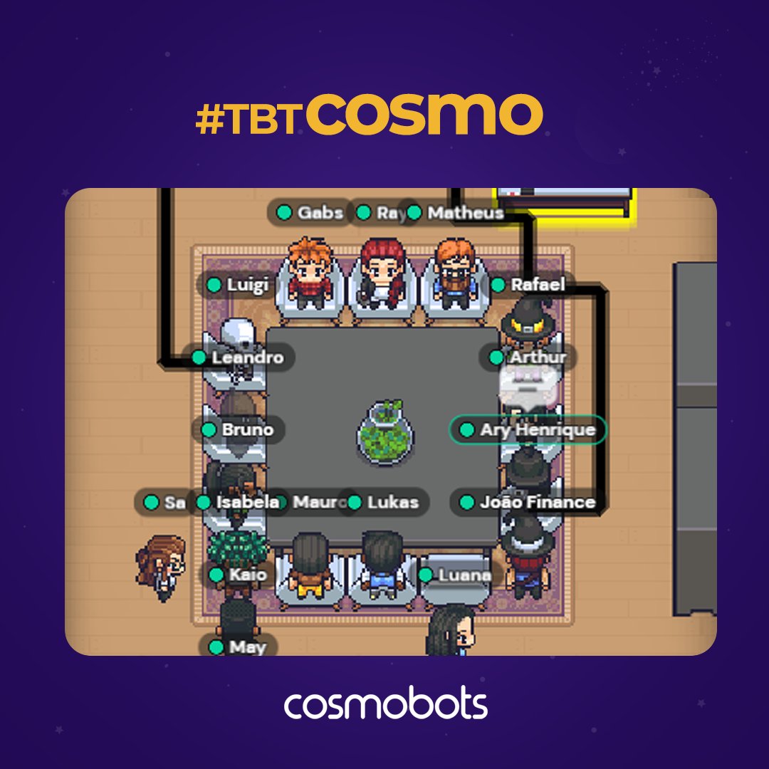 cosmo_bots's tweet image. No #tbt de hoje, vale a pena lembrar do nosso primeiro encontro no metaverso! :P

Com a nossa equipe espalhada pelo Brasil, testamos sempre as tecnologias que mais nos aproximam e conectam! E por aí? Seu time tem explorado as melhores experiências do digital?