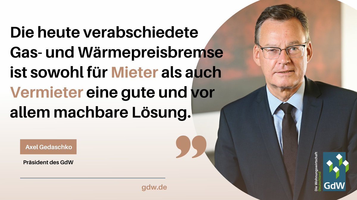 Der #Bundestag hat die Gas- und #Wärmepreisbremse beschlossen. Wir begrüßen, dass handwerkliche Schnitzer im ursprünglichen Gesetzentwurf, die im Wesentlichen der Eile des Verfahrens geschuldet waren, nun durch das #Parlament korrigiert werden konnten. 
bit.ly/3BE0HYn