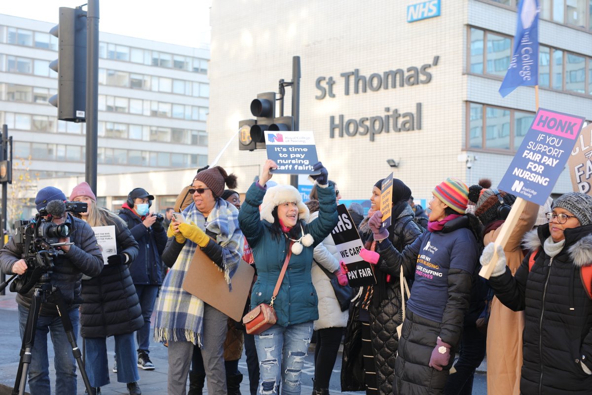From dawn until dusk, in England, Wales and Northern Ireland, you’ve braved sub-zero temperatures to make the case for fair pay and patient safety.

You tell us the public support is overwhelming.

Thank you. 

Together, we will win.
 
#FairPayForNursing #RCNStrike #NursesStrike
