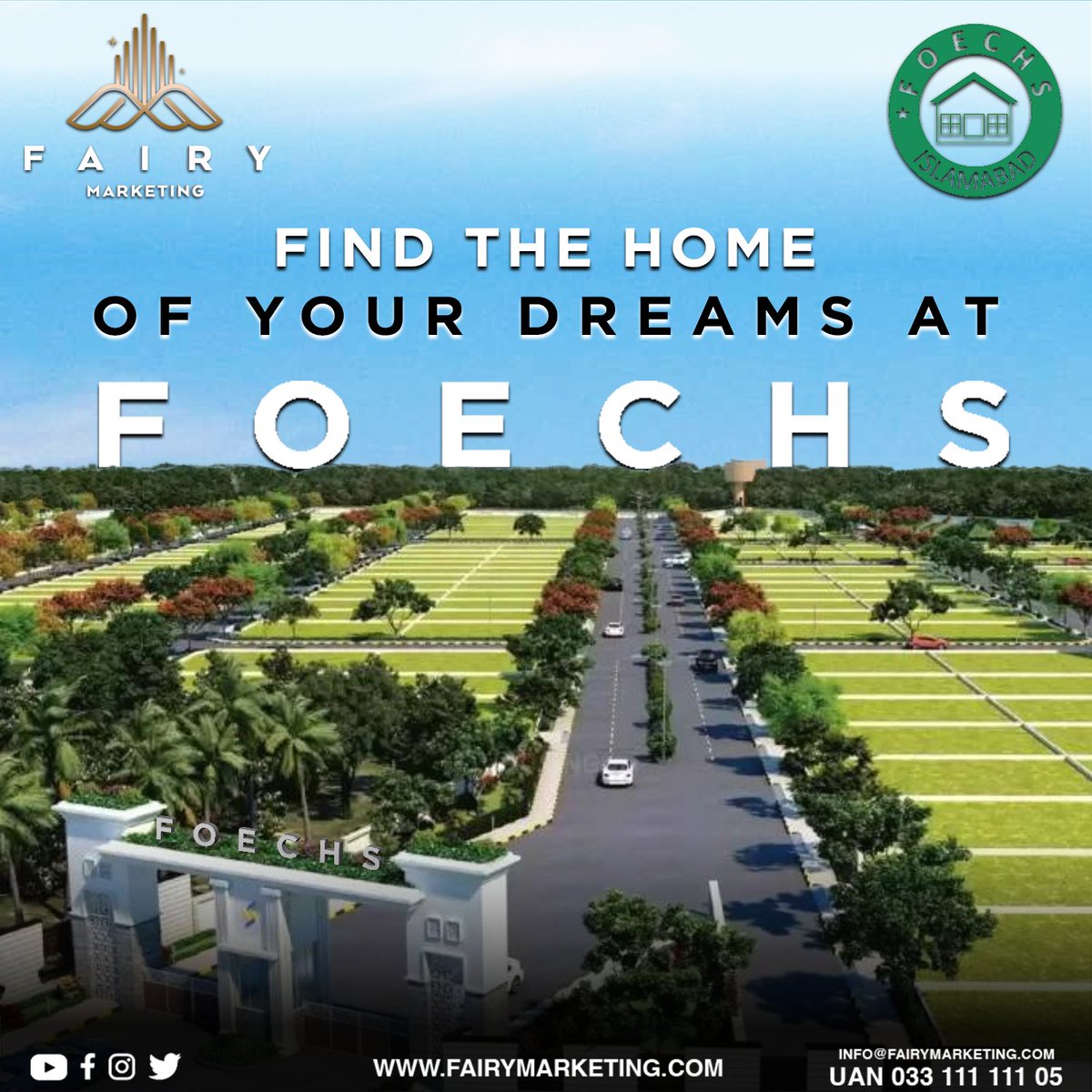 FairyMarketing1's tweet image. Find The Home Of Your Dreams At Foreign Office Employees Cooperative Housing Society (FOECHS).

FairyMarketing.com

For more details contact us at :
UAN : 033 111 111 05
Info@FairyMarketing.com

#5marlaplot #10marlaplot #FOECHS  #fairymarketing #realestate #islamabad