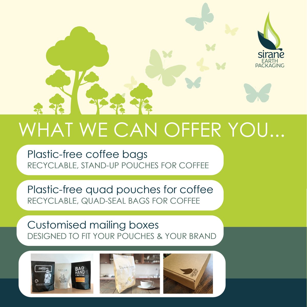 Have you considered our #plasticfree #sustainable #coffee bags? #Recyclable in the paper #recycling stream... the perfect eco-friendly solution for #coffeeroasters sirane.com/products/?divi…