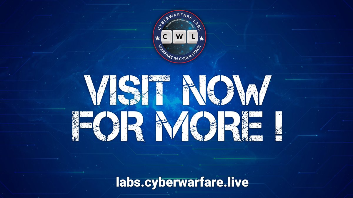 cyberwarfarelab's tweet image. Visit now: labs.cyberwarfare.live

#cyberwarfare #cybersecurity #hacknsecure #cyberwarfarelabs #CWLKnowledgeBites #azure