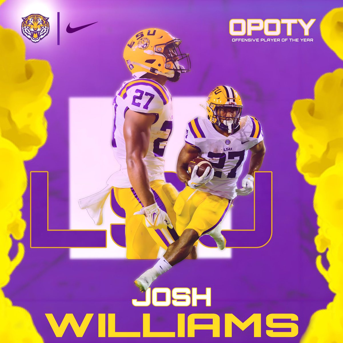 jazzmama34's tweet photo. Congratulations son, on being Offensive Player of the Year for @LSUfootball! 
This is a huge accomplishment! 
We are so very proud of you! @kingjosheee https://t.co/tPCGwyCkM1