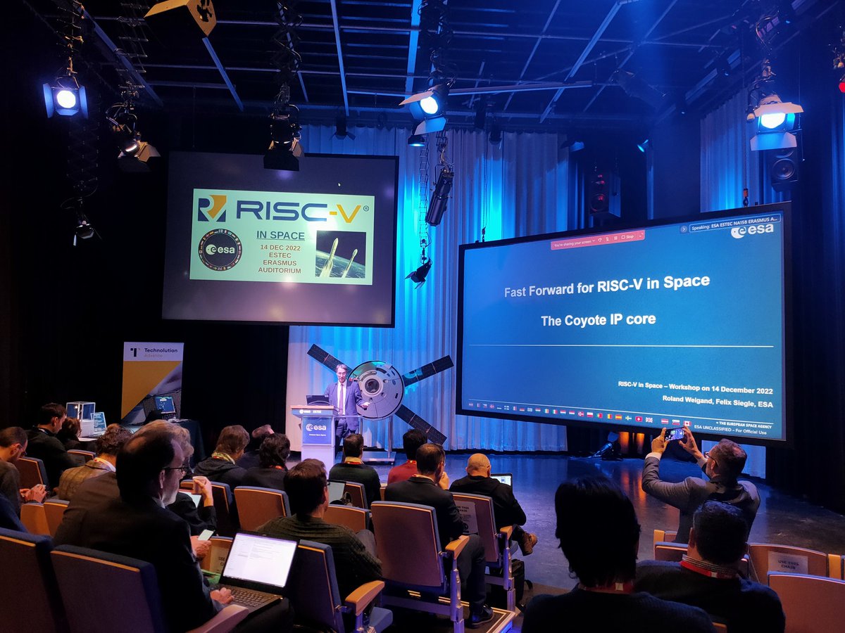 YvanTortorella's tweet photo. Bringing @pulp_platform to The Netherlands together with @MikeRogenmoser at the #riscv in Space event. Many thanks to @esa for organising this event and thanks to @cobhamgaisler for contributing. It's been a real pleasure to be there!
#riscvinspace #gr765 #gr7xv https://t.co/PYm50ARhpV