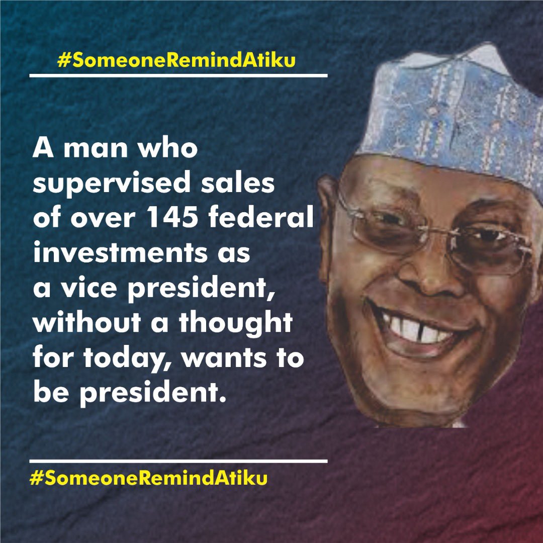 TheresaTekenah's tweet photo. Ignore the hashtag   #RecoverAnambraWithPDP. The only thing Atiku wants to recover are the ones he forgot to loot. We must reject him with our votes. 

#RejectAtiku
#PDPNeverAgain https://t.co/zoZLA7Mwt4
