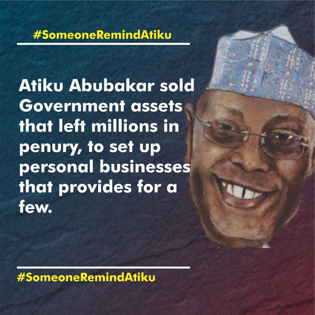 TheresaTekenah's tweet photo. Ignore the hashtag   #RecoverAnambraWithPDP. The only thing Atiku wants to recover are the ones he forgot to loot. We must reject him with our votes. 

#RejectAtiku
#PDPNeverAgain https://t.co/zoZLA7Mwt4