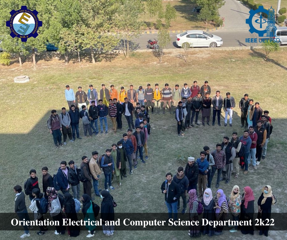 SeeeUet's tweet photo. SEEE and IEEE arrange the orientation session for students of 2k22 sessions of the Electrical and CS department. 
Chairman Dr. Muhammad Akram interacts with them. Then we provide them complete guidance related to  LMS portal training, played games and distribution of prizes. https://t.co/z9lJf3ipmp