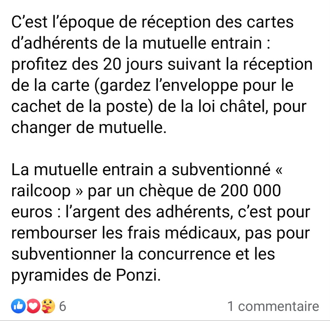 CyRille_Mecano's tweet photo. Vu sur Facebook.
Mutuelle ENTRAIN.
#mutuelleentrain #railcoop https://t.co/qs6j0gYaJq