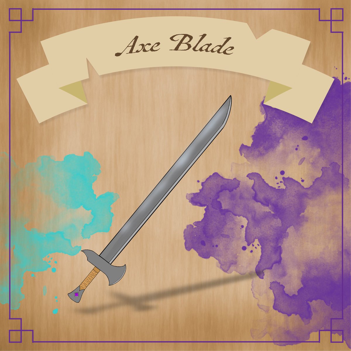 CapitanCisco's tweet photo. A collaborative effort between myself and @jerapis (Graphic Designer who does commissions 👀) 

I present to you! 
The Axe Blade

#dnd5e #dnditems #dnd https://t.co/gUnuBItxoR
