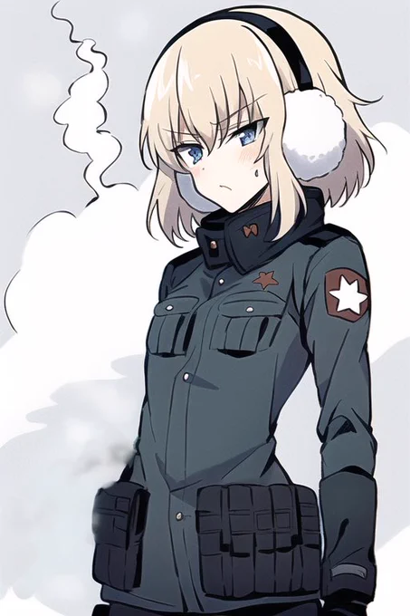 #NovelAI 朝靄に佇むカチューシャ様 