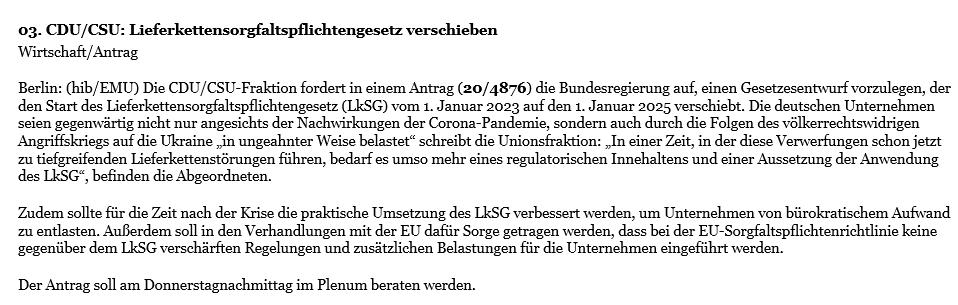 CDU/CSU verschiebt #Lieferkettengesetz. Schlag ins Gesicht v. Unternehmen, die sich bemühen! Weihnachtsgeschenk für business as usual. <a href="/_FriedrichMerz/">Friedrich Merz</a> &amp;Dobrint <a href="/csu_bt/">CSU im Bundestag</a> stehen für Adventsgebäck aus #Hunger #Armut #Kinderarbeit. Aussetzen der Bußgelder für 1 Jahr wäre Lösungsweg!
