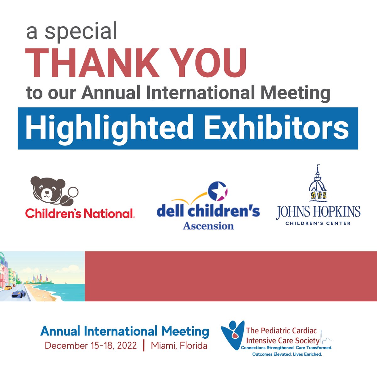 The PCICS Annual Meeting has begun, and we want to extend our gratitude and thanks to our Highlighted Exhibitors. #PCICS22
