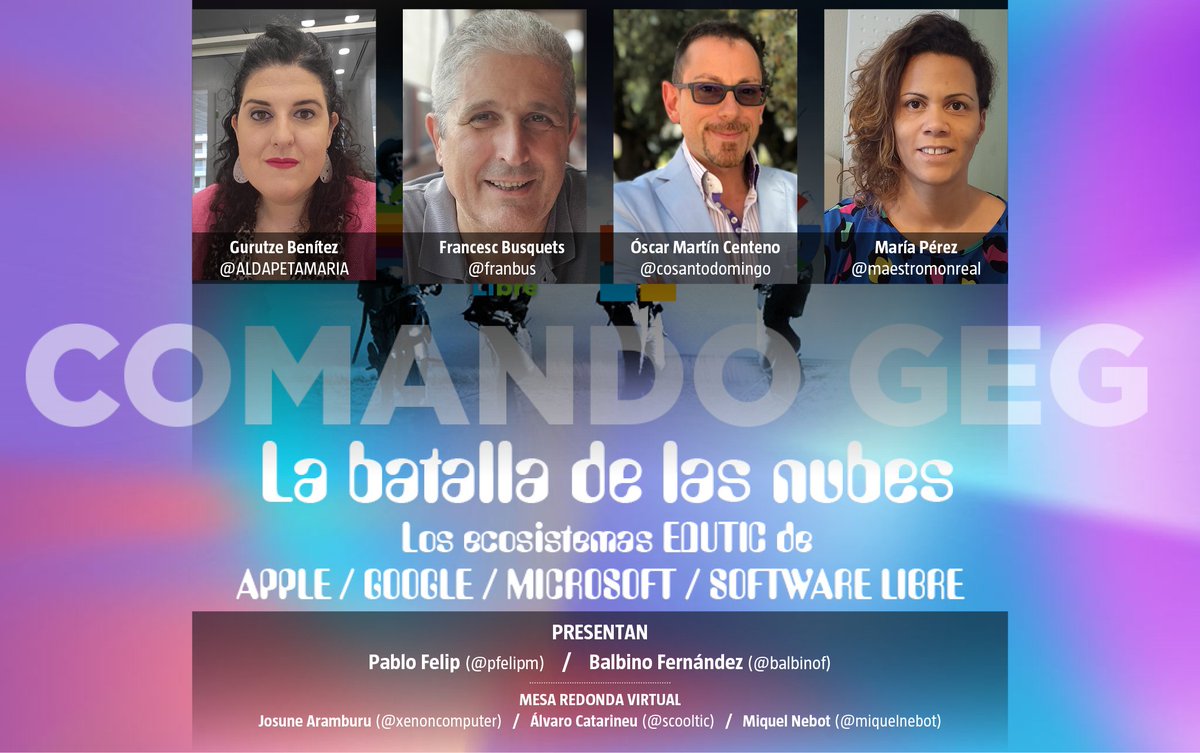 No os podéis perder esta tarde a las 19:00h. en el canal de YouTube de GEG Spain a nuestra compañera María Pérez, hablando sobre nuestro centro y la plataforma de Google.    youtube.com/watch?v=vYGs9b…
<a href="/GonzaloETC/">Gonzalo Romero</a> @RaulMindthegap <a href="/GEGSpain/">GEG Spain</a> <a href="/tonimartinez24/">Toni Martínez Ramos</a> <a href="/InnovaEducAr/">InnovaEducAr</a> @CPLaalmunia