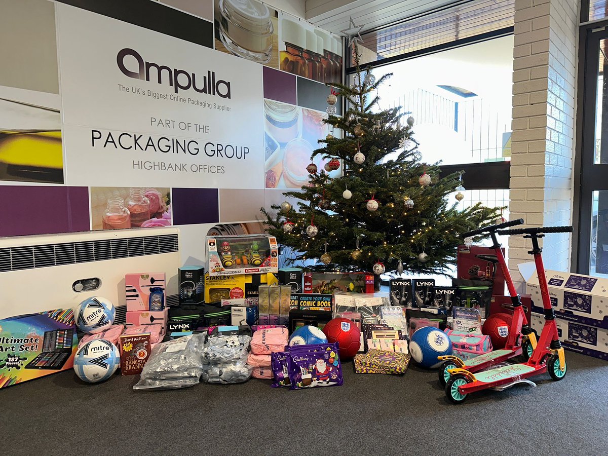 Our annual Christmas Toy donation is ready to leave the building. Thank you to all of our staff for being so generous year after year! Merry Christmas everyone! #TamesideToyAppeal #Giving #MerryChristmas