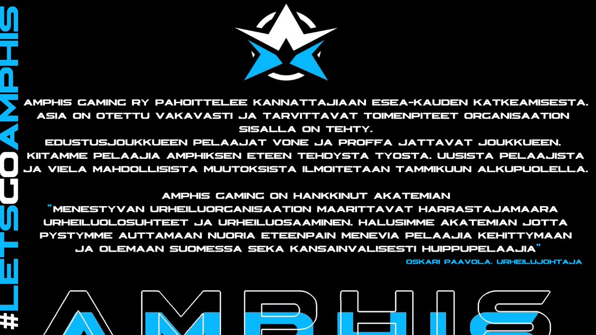AmphisGG's tweet image. Videomuodossa ei valitettavasti saatu tiedoitustilaisuutta mutta kuvakin toimii!

Tervetuloa @Kohokascs @REHTICS @meltycs @NLF_ttv ja Max!

#esportsfi #eurheilu #eurheilufi #AmphisGG  #EspooLiikkuu