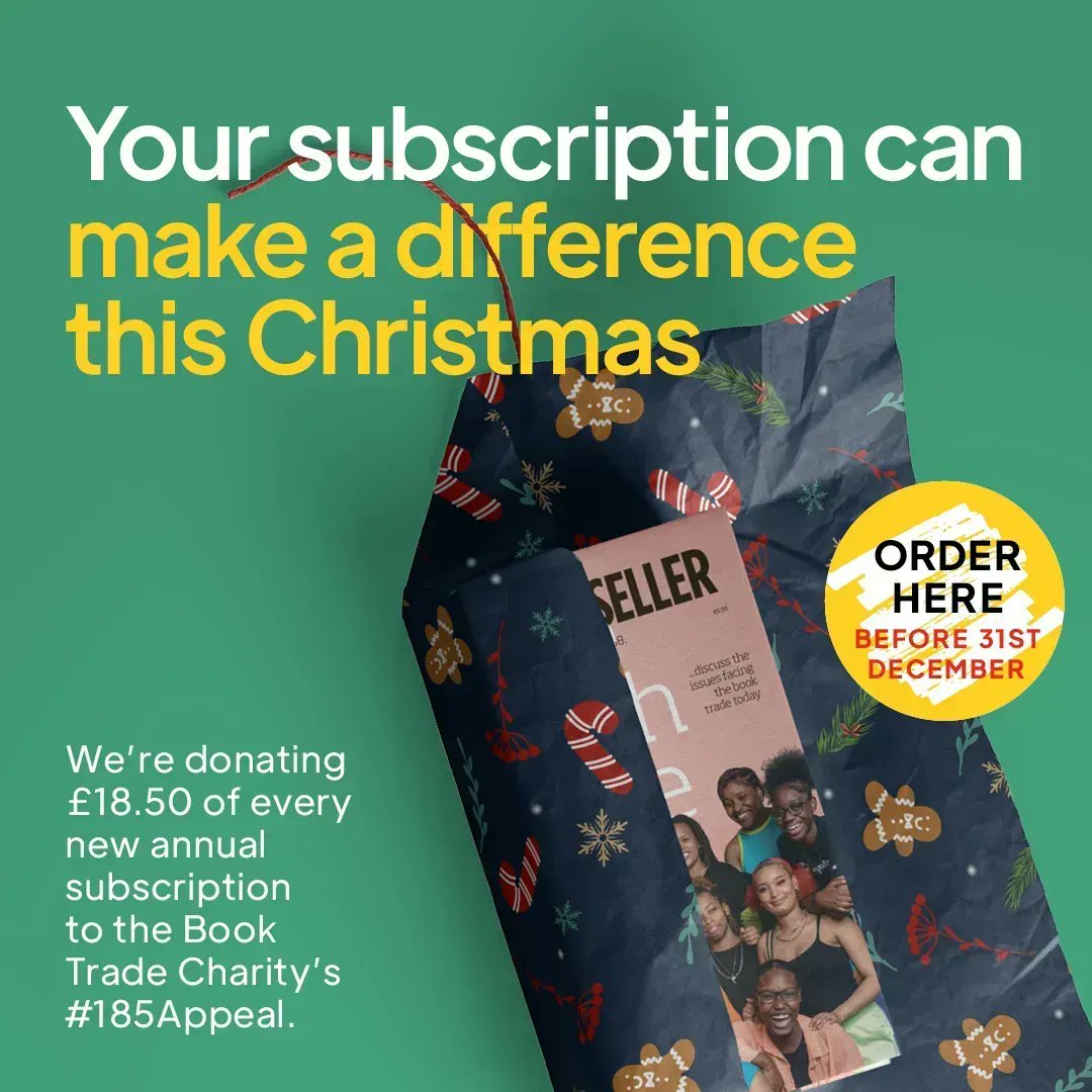 When you buy an annual subscription to The Bookseller this Christmas, we will donate £18.50 to the Book Trade Charity’s (@BTBSCharity) emergency cost-of-living campaign #185Appeal Order before 31st December: buff.ly/3FhPY8g