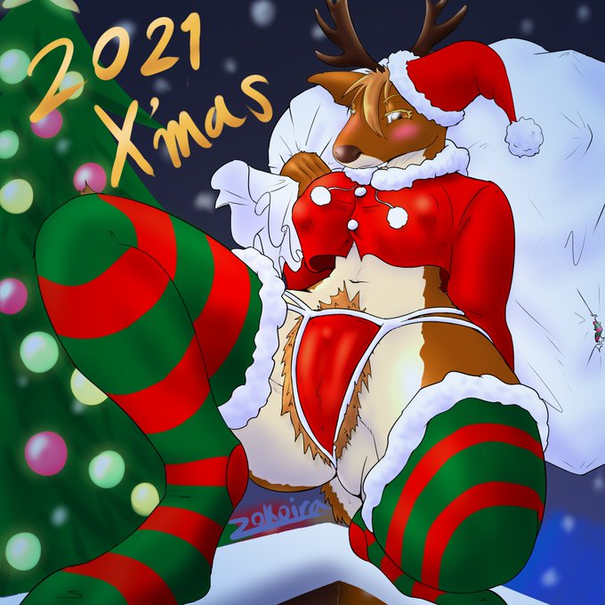 去年描いたメリークリ○○ス🦌 