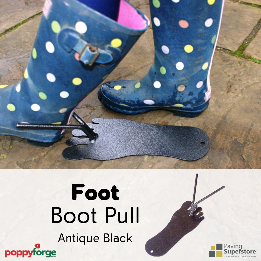 pavingss's tweet image. No more muddy fingers and great for people with mobility issues!

👢 bit.ly/FootBootPull 🦶

The Foot Boot Pull from Poppyforge assists with the removal of boots, hands-free! Solid steel, black painted.

#bootpull #muddyboots #boot #wellies #mobilityissues #handsfree #steel
