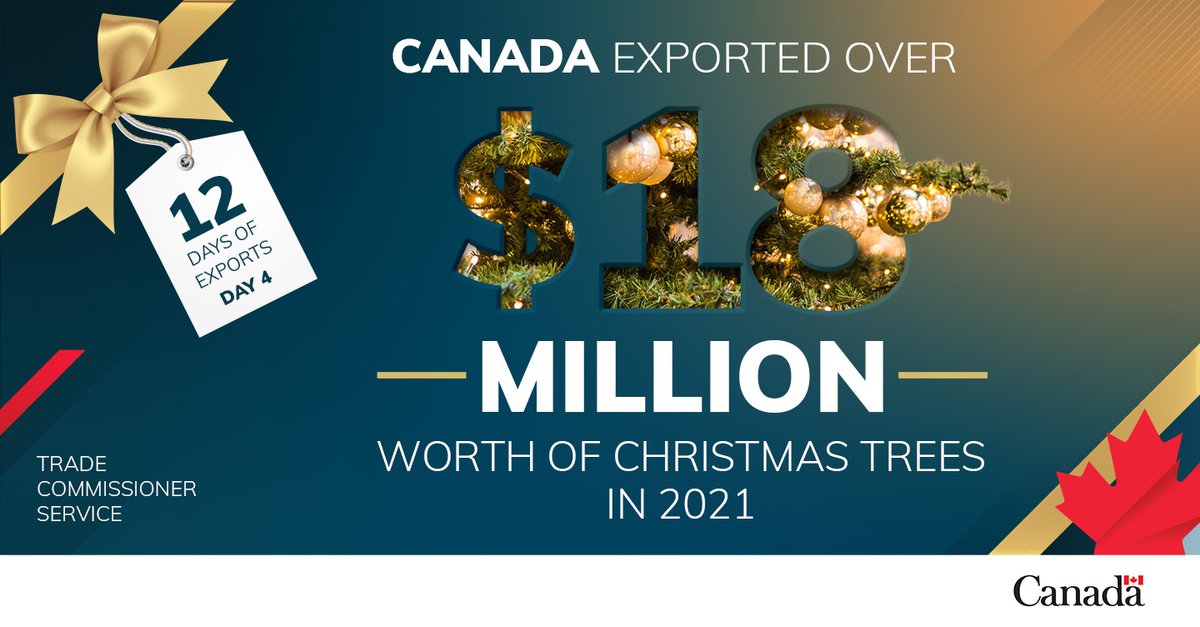 TCS_SDC's tweet photo. 🎶 On the fourth day of exports, Canada gave the world #ChristmasTrees. 🎄

Find opportunities in the forestry sector to grow in new international markets: https://t.co/gvvlABkNZT #12Days https://t.co/pddLHolkIC