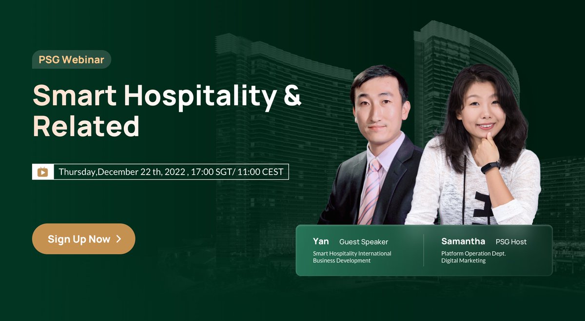 Book now for Dec. 22nd Smart Hospitality Live Webinar @https://bit.ly/3hw7BrV

✔ Market Trend and Analysis
✔ Strategies and Tactics
✔ Painpoints and Why
✔ Successful Cases and Display
✔ How Tuya tailor to your needs