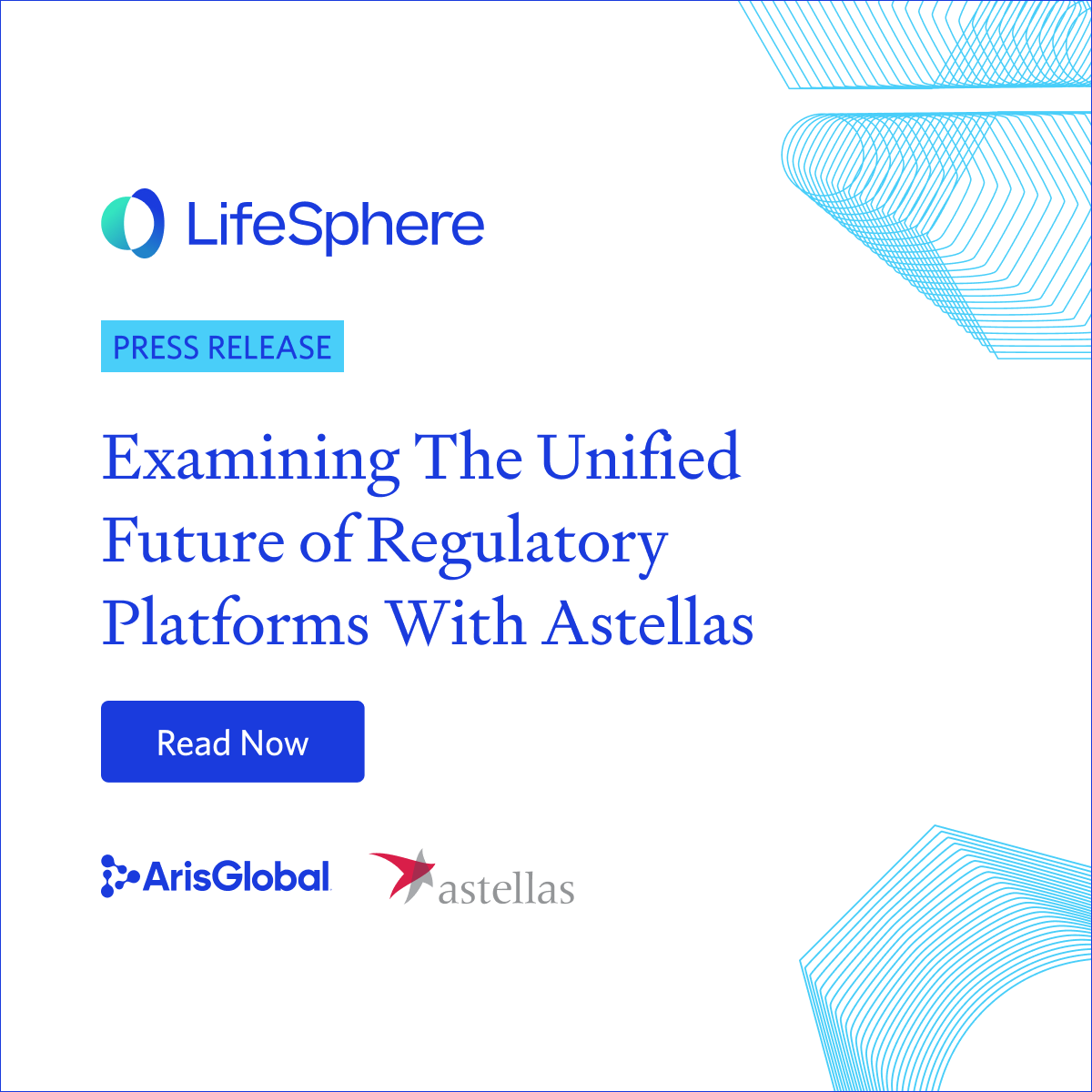 LifeSphereAG's tweet photo. In our latest press release, examine the unified future of #regulatory platforms with Astellas. Explore the benefits of a unified system and understand the challenges involved here: https://t.co/E9tbqN2Tai https://t.co/ZoIh8Zaxyi