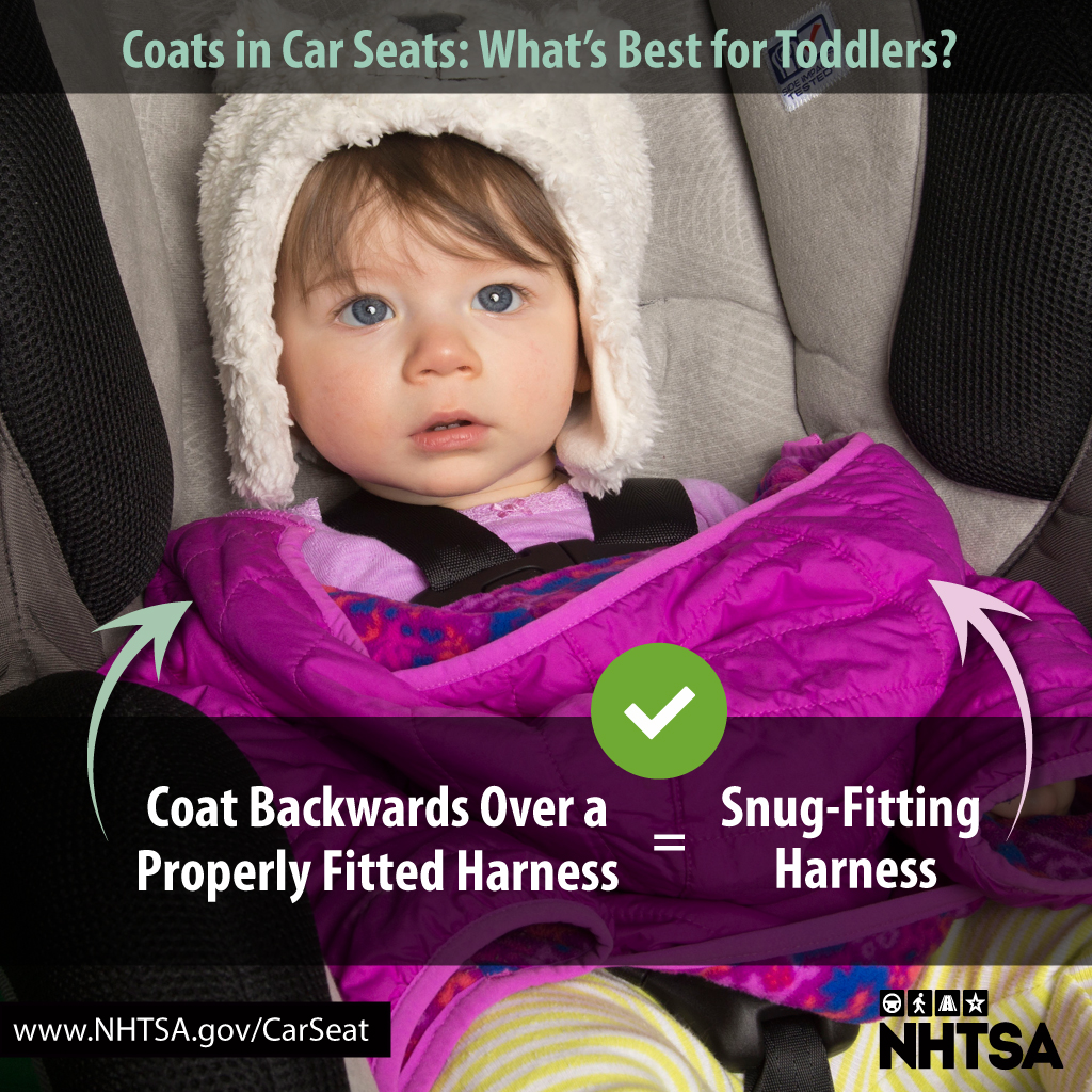 nhtsagov on Twitter "Bulky coats can jeopardize a snug fit in a car