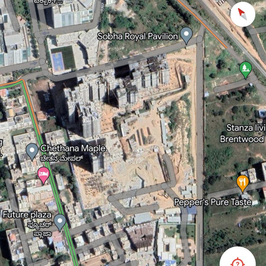 IndexKarnataka's tweet image. &quot;Sobha royal pavilion&quot;, Hadosiddapura, carmelaram

Royal Pavilion is an Amalgamation of Mughal, colonial &amp;amp; Hindu architecture offering a stunning array of world-class recreational amenities

Land Area: 23.6 acres
16 Towers(2B+G+16 floors)
One tower construction nearing completion