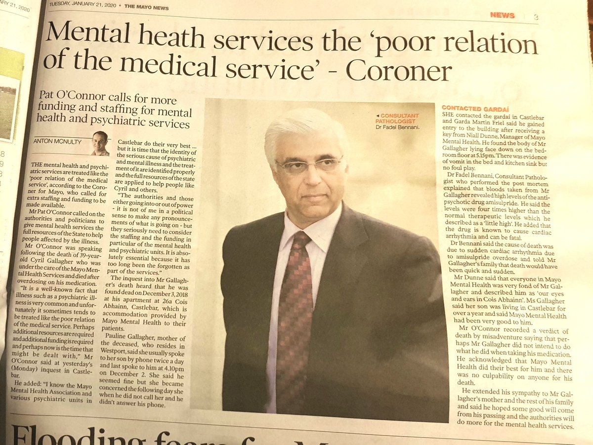 PatriciaMAC10's tweet photo. @RealGemmaOD #TheIrishLight article on #DiedSuddenly could be used by parents to discuss #Mentalhealth &amp; wellbeing with their children &amp; focus on preventing sudden deaths. https://t.co/5hWvj6cP74