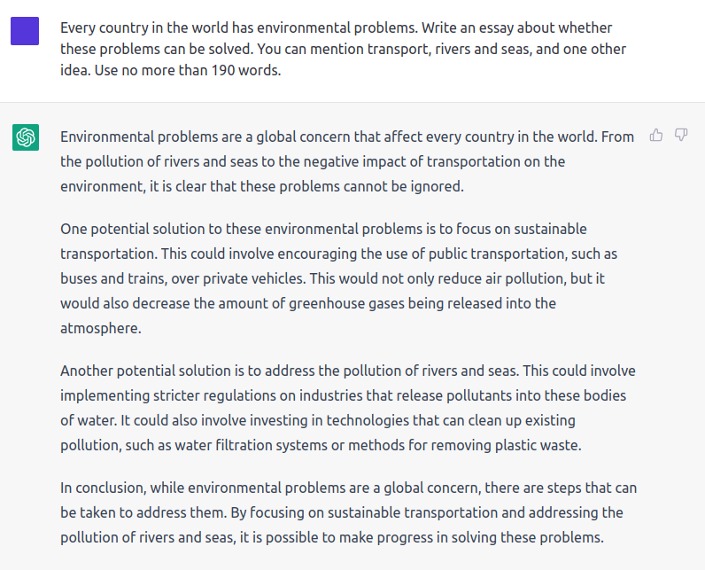 I gave it a Cambridge First essay to write. The only thing it couldn't do was the bit about coming up with 'your own idea'. Grade out of 20, anyone? (@TeresaBestwick this is what I mentioned in the webinar. <a href="/GravellSam/">Sam</a> thx for bringing this up!)