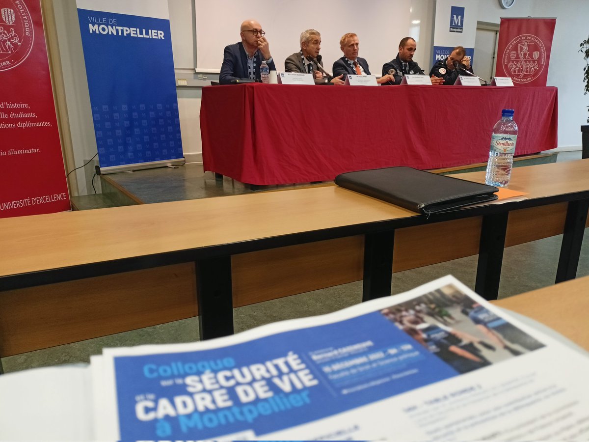 bbel34's tweet photo. A @montpellier_ notre politique publique de sécurité s'appuie sur des tvx universitaires menés par la @Faculte_DSP_UM &amp; un partenariat quotidien de la @PMMontpellier avec la @PoliceNat34 . Prévention, répression, ce 1er colloque voulu par @MDelafosse permet d'échanger sans tabou. https://t.co/omSf4sBlGn