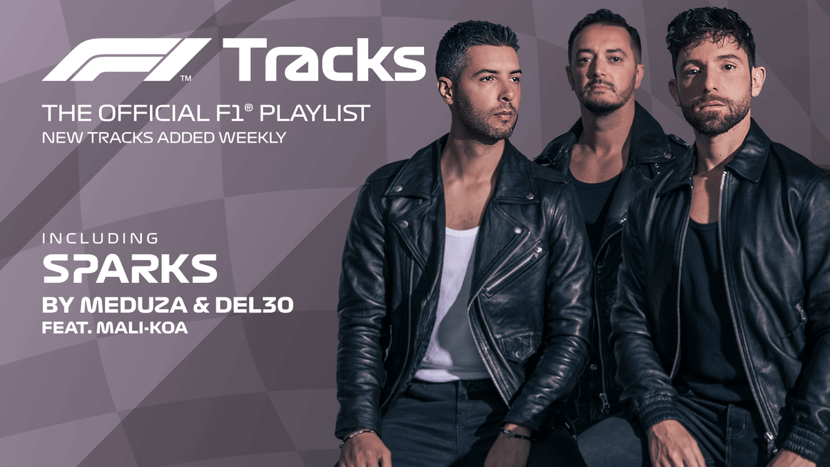 SportPlaylists's tweet photo. This week’s @F1 Tracks #NewMusicFriday refresh is topped by 'Sparks (feat. @malikoa)' by @meduzamusic &amp; @Del30music1 #MEDUZA #DEL30 #F1 #Formula1 #F1Tracks 🏁

https://t.co/96U2IZ3a44 https://t.co/KL7muonF2c