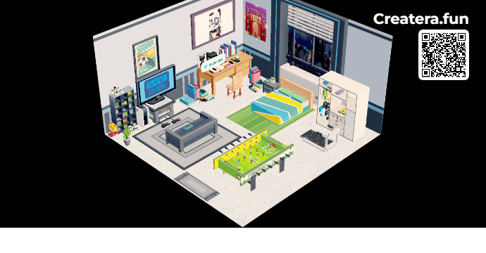Yayaya2145's tweet photo. Being a Football fan and with the FINAL of FIFA World Cup being this weekend, how could I not decorate mine in a football theme? (Plus some other cute themes like Wonderpals, cuz I haven't gotten all the football funiture🥲)

@Createra
#CreateraMetaRoom #Createra #WorldCup2022 https://t.co/KeQqBeThqO
