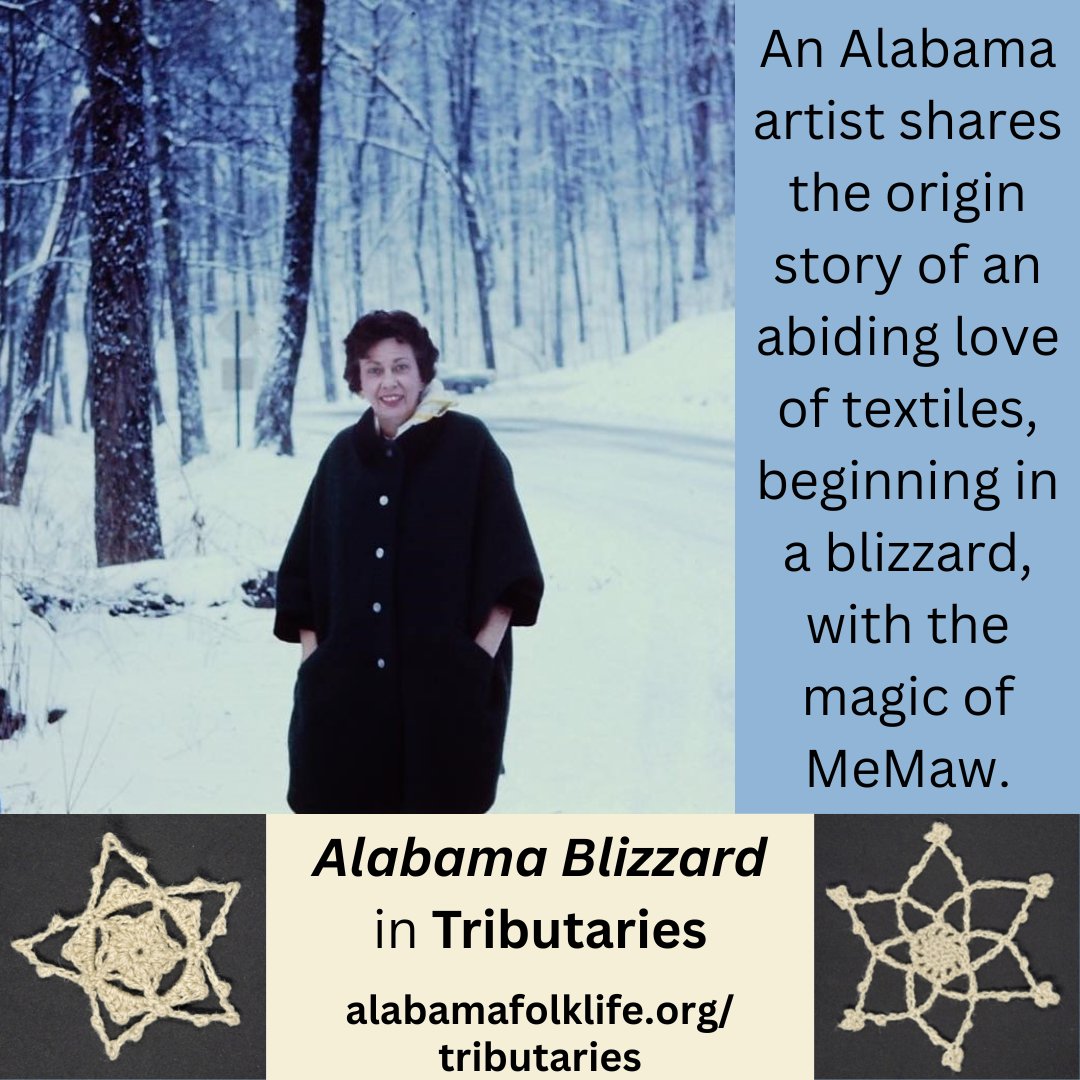 Much gratitude to #Alabama #artist Amanda Banks for sharing this lovely recollection + tribute with us! #textiles #folklife alabamafolklife.org/tributaries