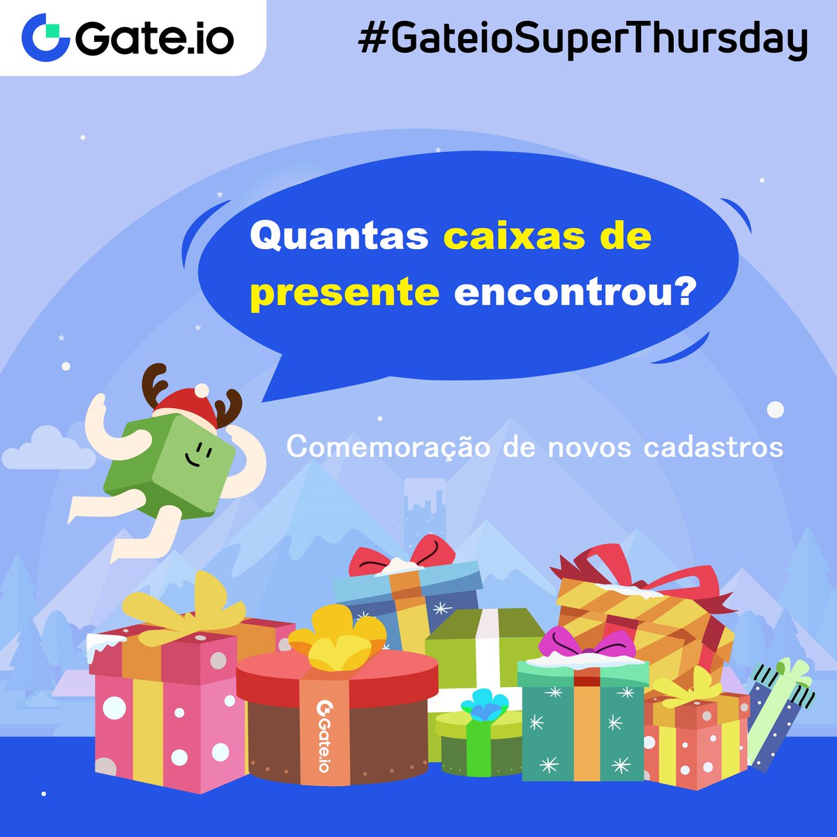 #GateioSuperQuinta: quantas caixas de presente você consegue identificar?
🎁Responder e compartilhar 300 $ de recompensa
 
🎄Siga <a href="/gate_io/">Gate.io</a>
🎄RT e marque 3 amigos
🎄Envie sua resposta
gleam.io/3boY2/gateiosu…
  
 ⏰Fim às 16:00, 18 de dezembro (UTC)
#Crypto #Giveaway #Airdrop
