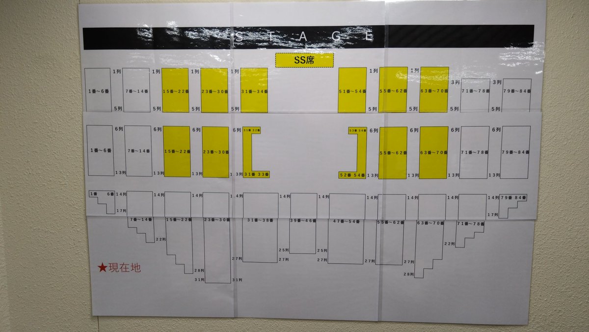 矢沢永吉、日本武道館 初日公演参加しました。 アリーナ席、座席表です