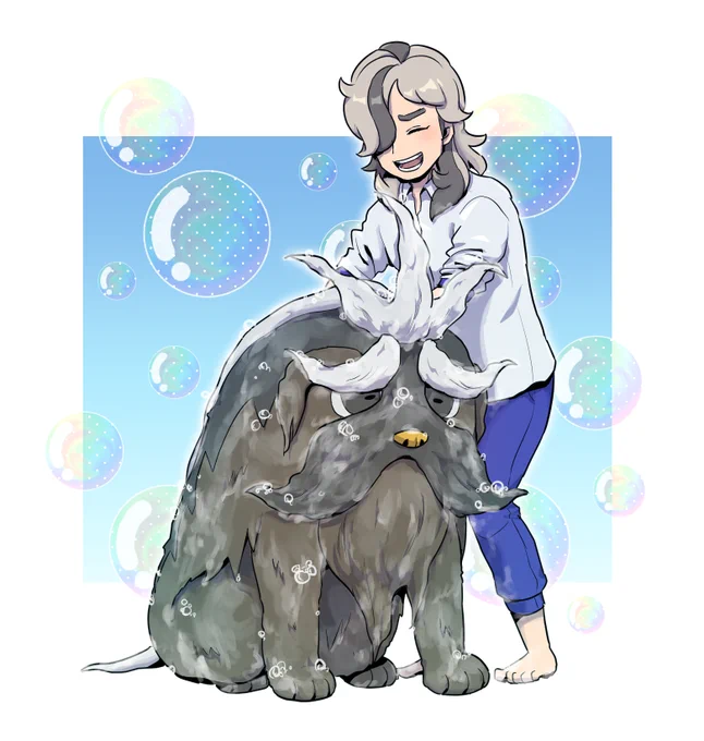 ネモ、ペパー、ボタンの洗犬祭(あらいぬまつり) 
