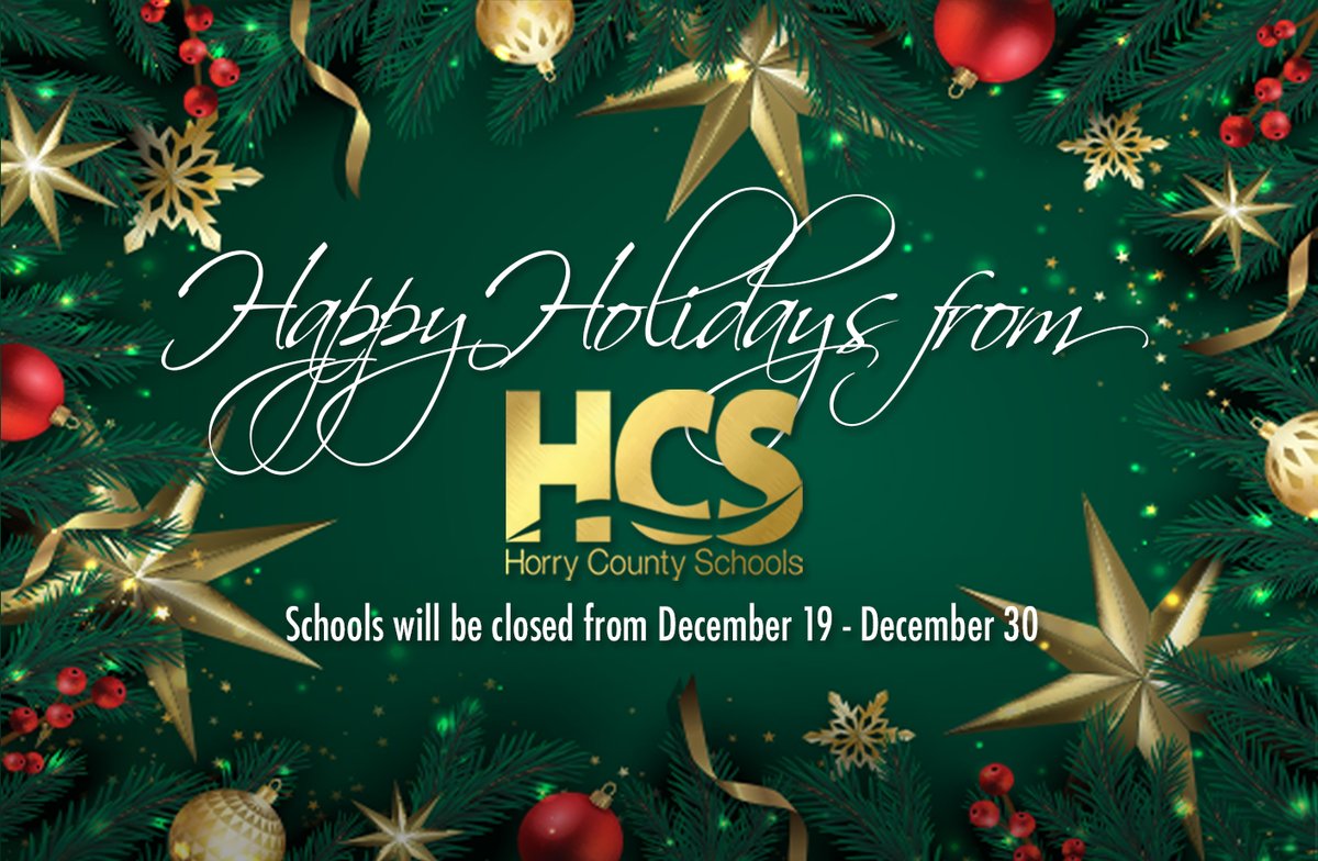 Winter Break is almost here! Schools will be closed from December 19-30.